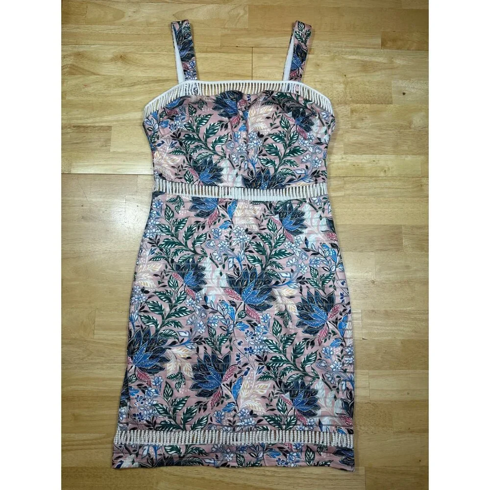 NWT Guess Womens Floral Sleeveless  BodyCon Dress Size 8 - Picture 3 of 9